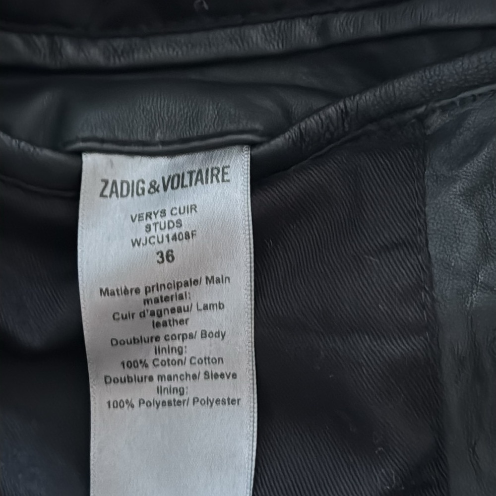 Zadig and Voltaire Verys studded leather jacket - 36 NWOT - Picture 11 of 11